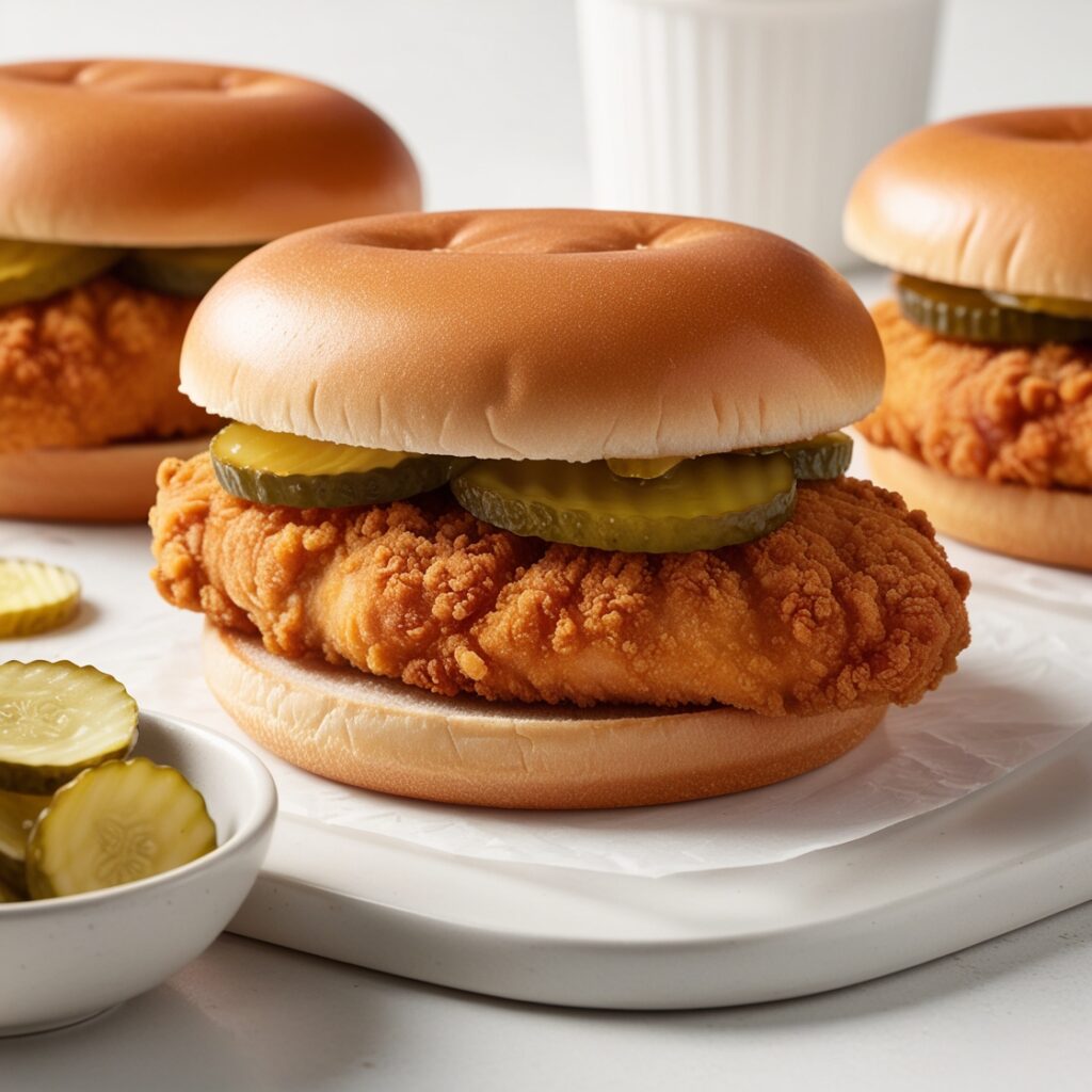 Secret Restaurant Copycat Recipes: a vibrant and appetizing image of homemade Chick-fil-A Chicken Sandwich