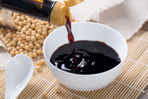 Soy sauce is a fermented condiment that adds umami flavor to dishes. Its salty-sweet taste makes it ideal for marinades, stir-fries, and soups.
