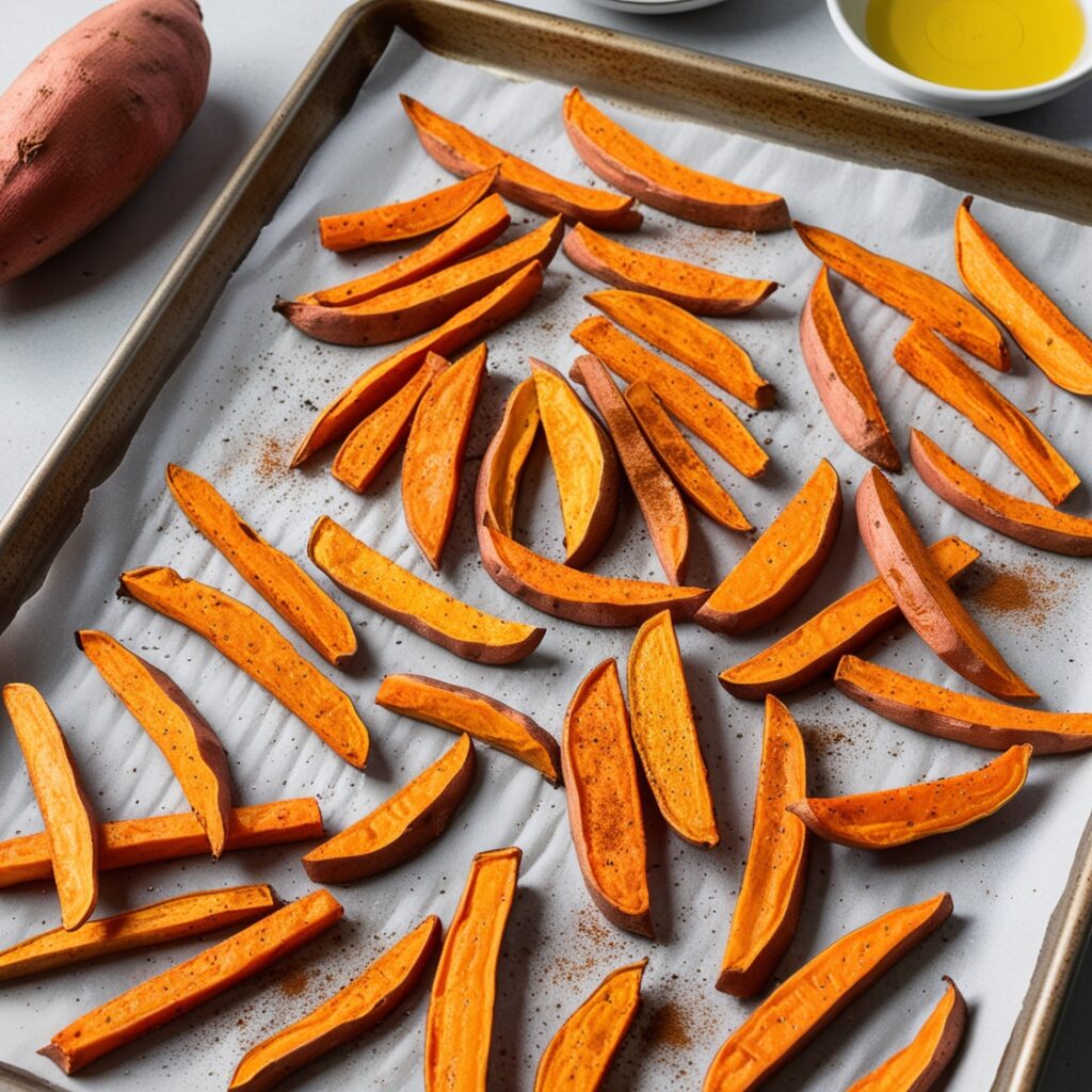 A delicious and cozy image of Homemade Sweet Potato Fries, inspired by Burger King's Fries.