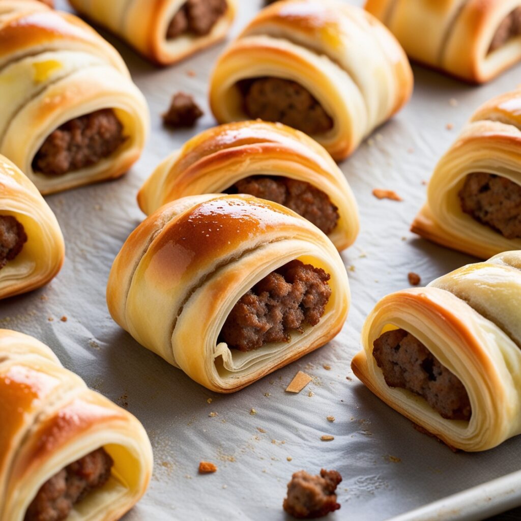 A delicious image of Homemade Sausage Rolls, inspired by Greggs' Sausage Rolls.