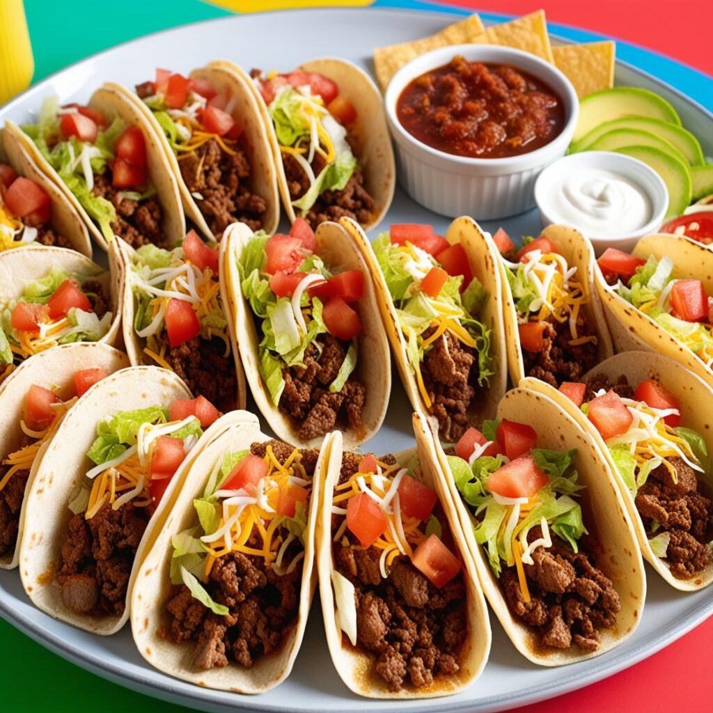 Image of a delicious, healthy homemade Beef Tacos, inspired by Taco Bell’s Beef Tacos.