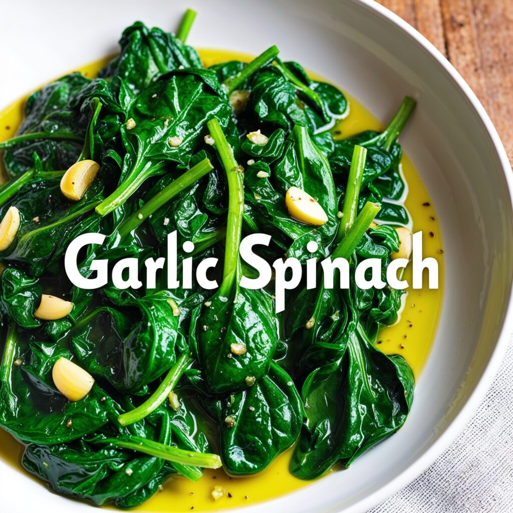 Sautéed garlic spinach in olive oil is a vibrant and nutritious dish that falls under the category of immunity-boosting foods for kids, providing essential vitamins and minerals to support their overall health.