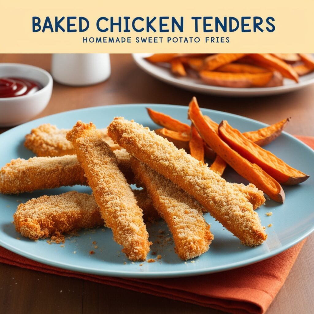 A vibrant and appetizing image of Baked Chicken Tenders