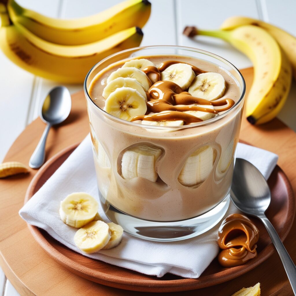 Peanut Butter & Banana Smoothie image that's packed with nutrition while being fun and easy for picky eaters to enjoy!