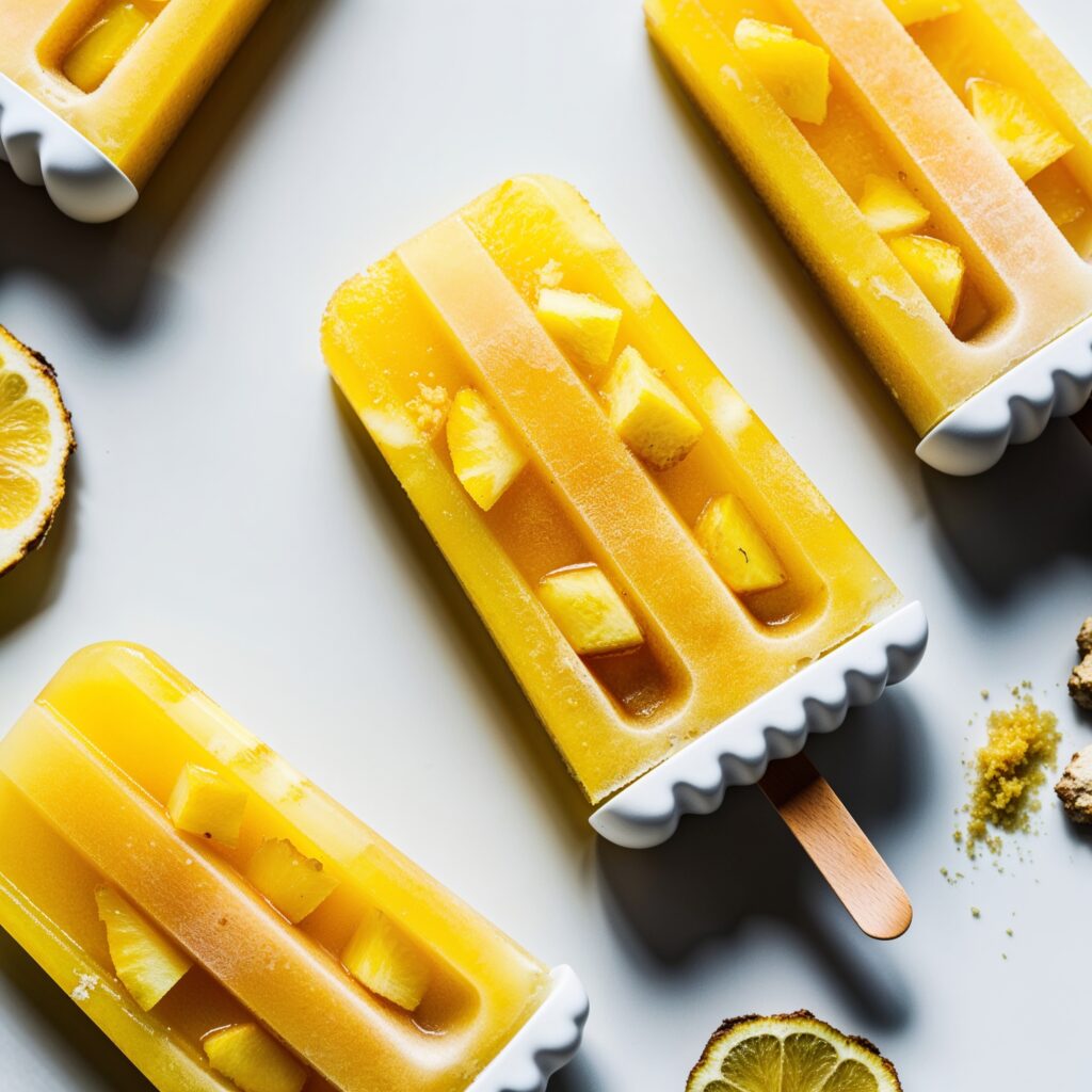 Delight in these refreshing Homemade Popsicles made with pineapple and ginger for a zesty summer treat!