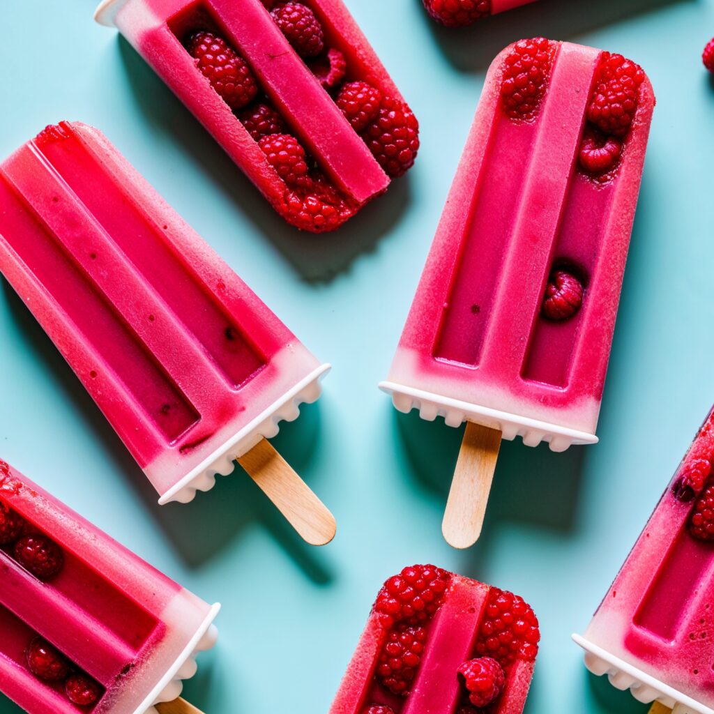 Delight in these Homemade Popsicles made with raspberries and lemonade for a tangy, refreshing treat!