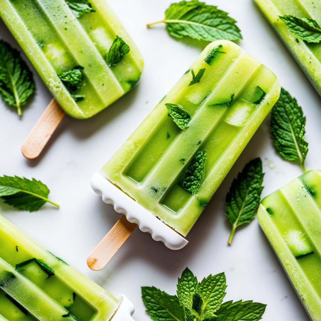 These homemade popsicles feature a refreshing mix of cucumber and mint, perfect for a cool, revitalizing snack!