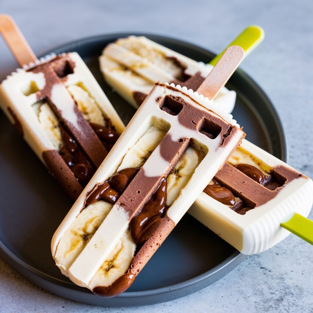 Delight in these creamy popsicles made with ripe bananas and luscious Nutella, perfect for a sweet treat on a warm day!