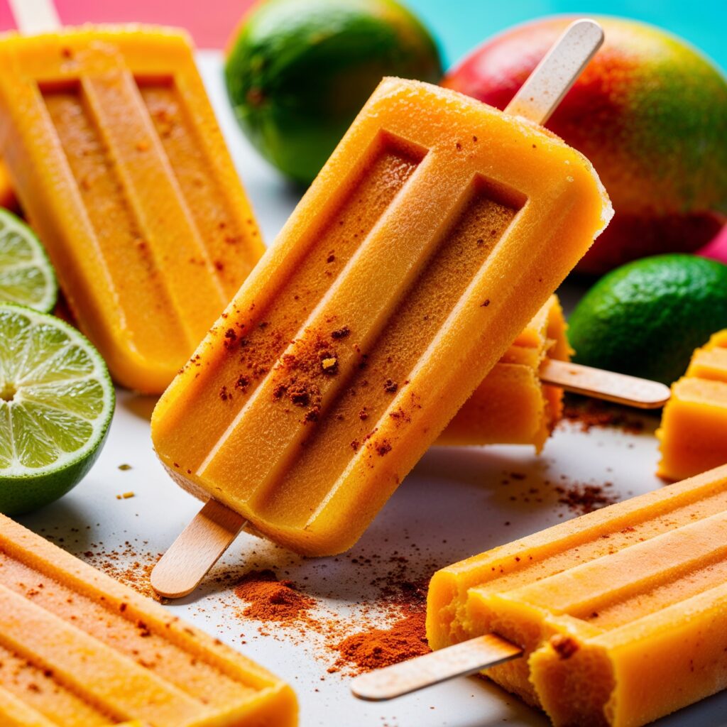 Tangy mango treats with a spicy kick, perfect for those who love a bit of heat on a hot day!