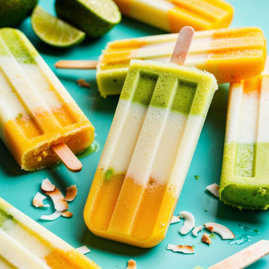 A tropical delight of mango and coconut with a zesty lime twist, perfect for cooling off!