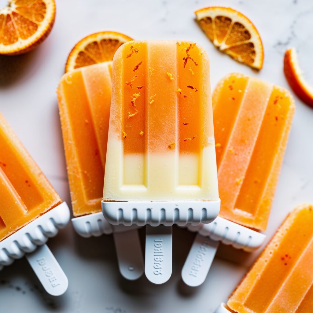Enjoy these refreshing Homemade Popsicles that blend creamy yogurt with zesty orange for a delightful summer treat!