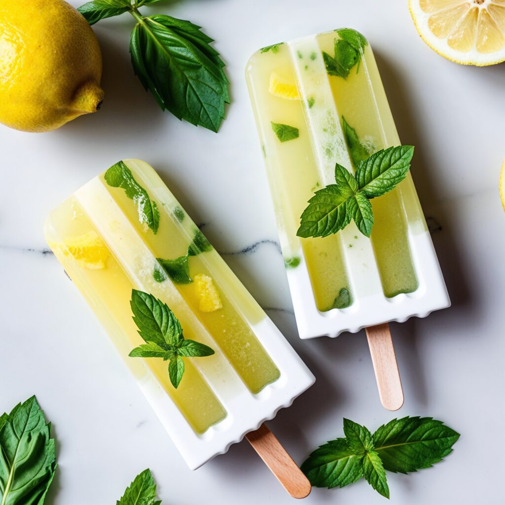 Enjoy these vibrant Lemon Basil Mint treats that combine refreshing lemonade with aromatic herbs for a delightful summer flavor!