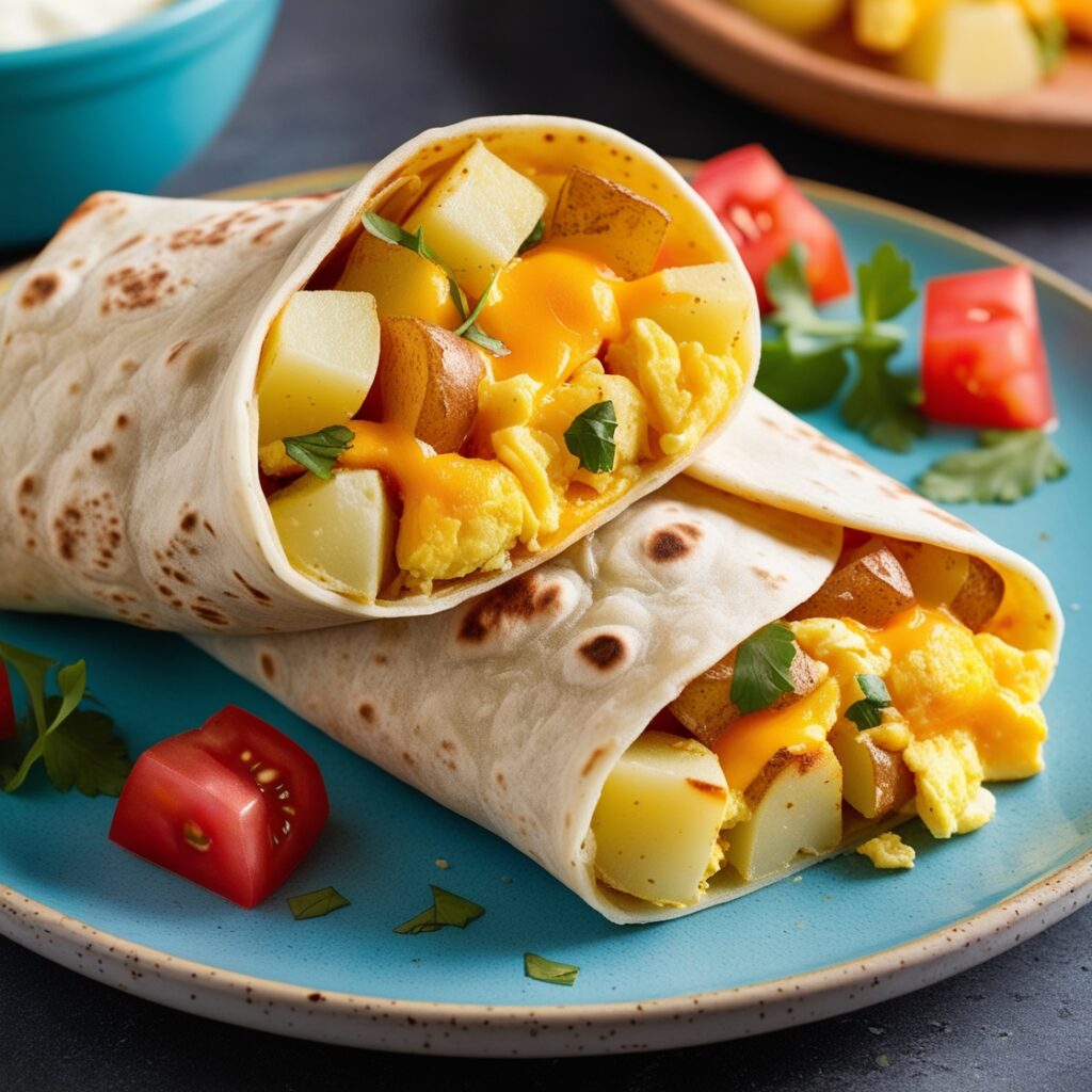 Potatoes for Kids: A delicious Potato and Egg Breakfast Burritos, a fun and nutritious choice for kids!