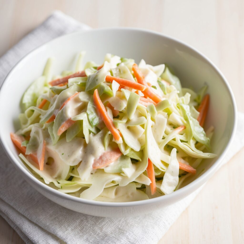Secret Restaurant Copycat Recipes: a vibrant and appetizing image of homemade KFC Coleslaw