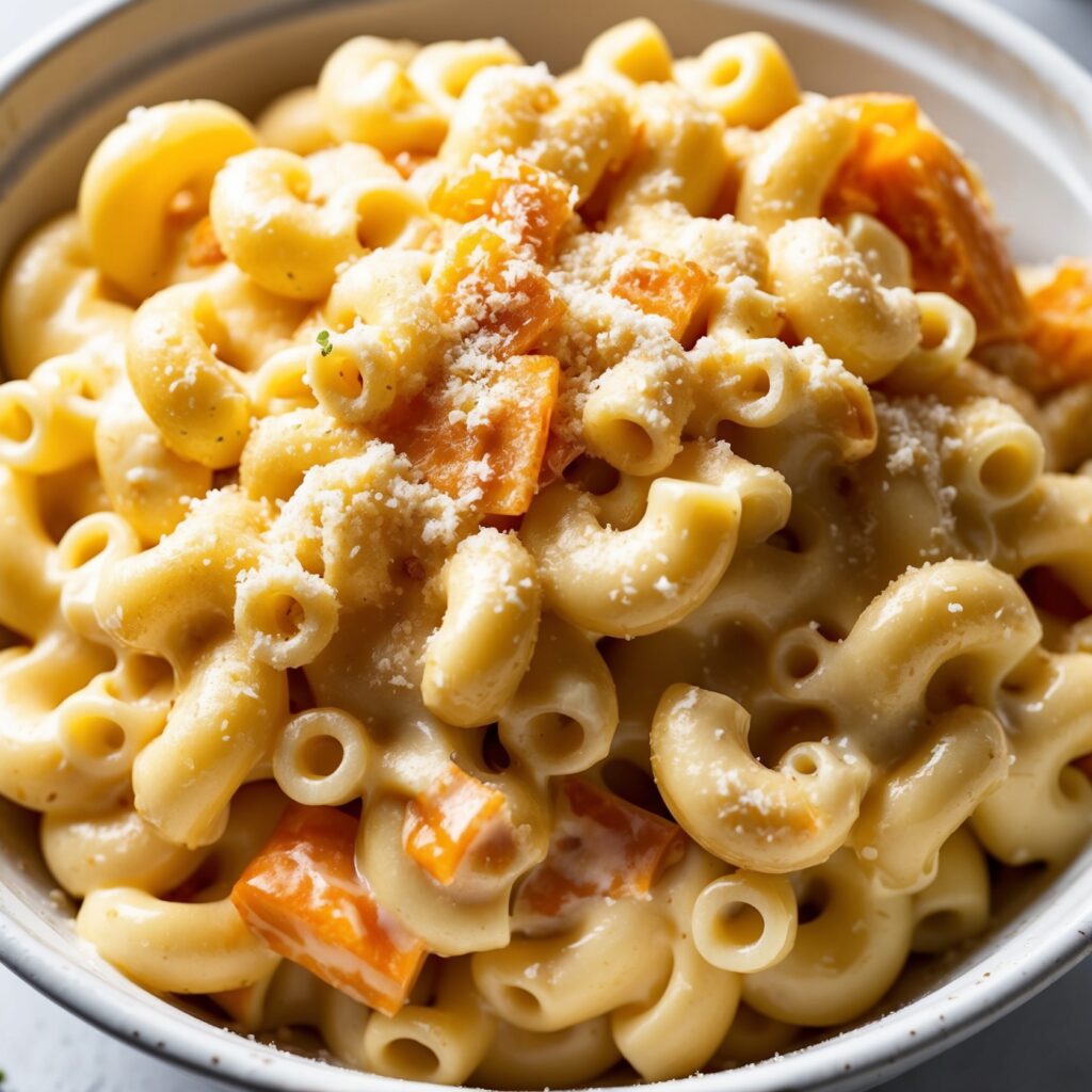 A vibrant and appetizing image of homemade "Panera Bread’s Mac and Cheese"