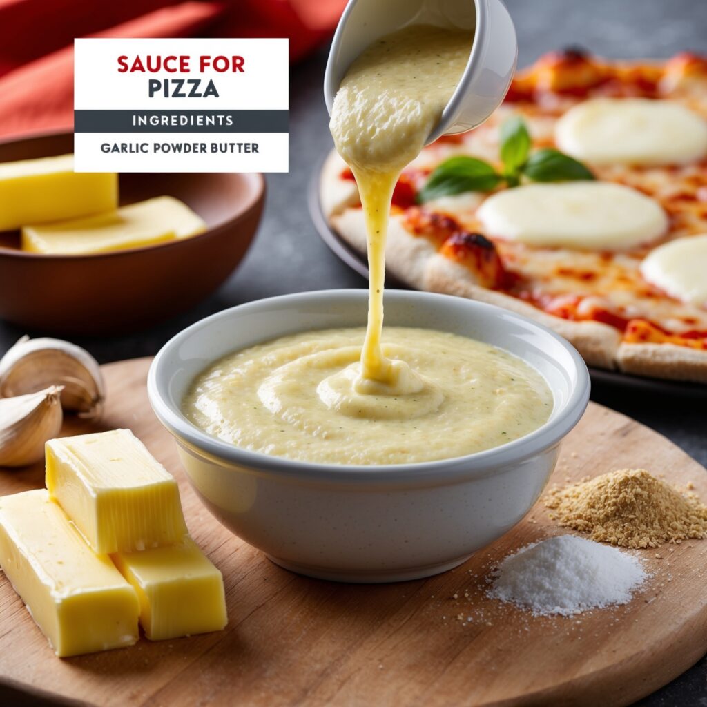 A vibrant and appetizing image of homemade "Papa John’s Garlic Sauce"