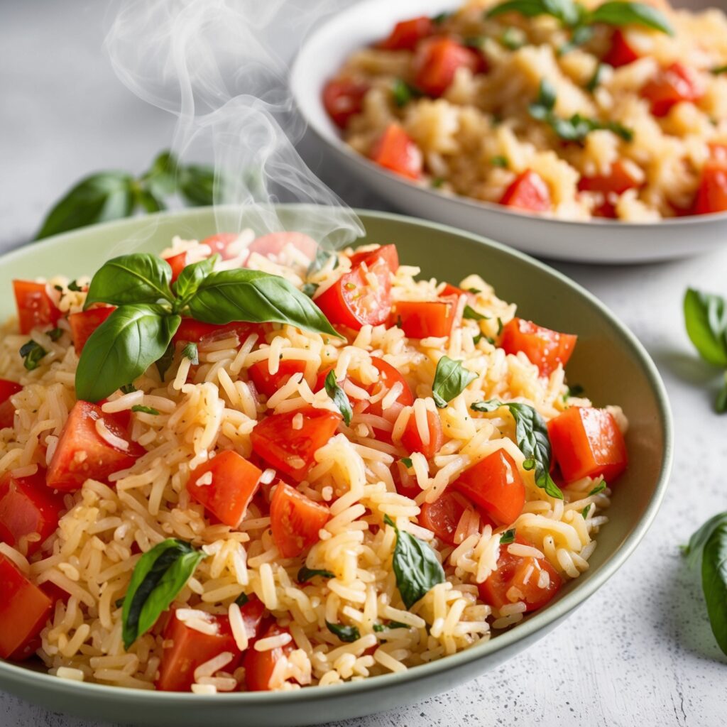 Golden brown rice and veggie muffins on a wooden board with ingredients displayed.