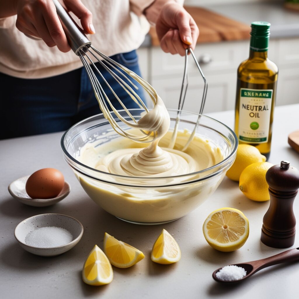 A Healthier, preservative-free homemade mayonnaise, a must-have in your pantry staples for spreads and dips.