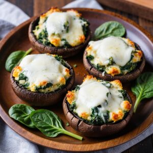 Vegetable and Chesse Stuffed Portobello Mushrooms