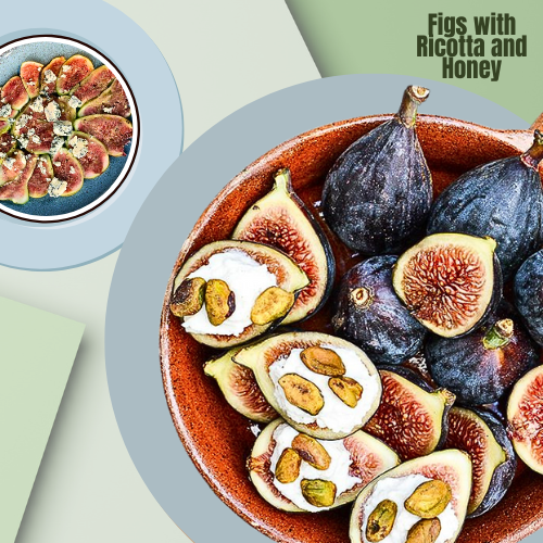 Figs topped with creamy ricotta and drizzled with honey, a delightful blend of sweetness and nutrition. #HealthySnacks #NutritiousEats