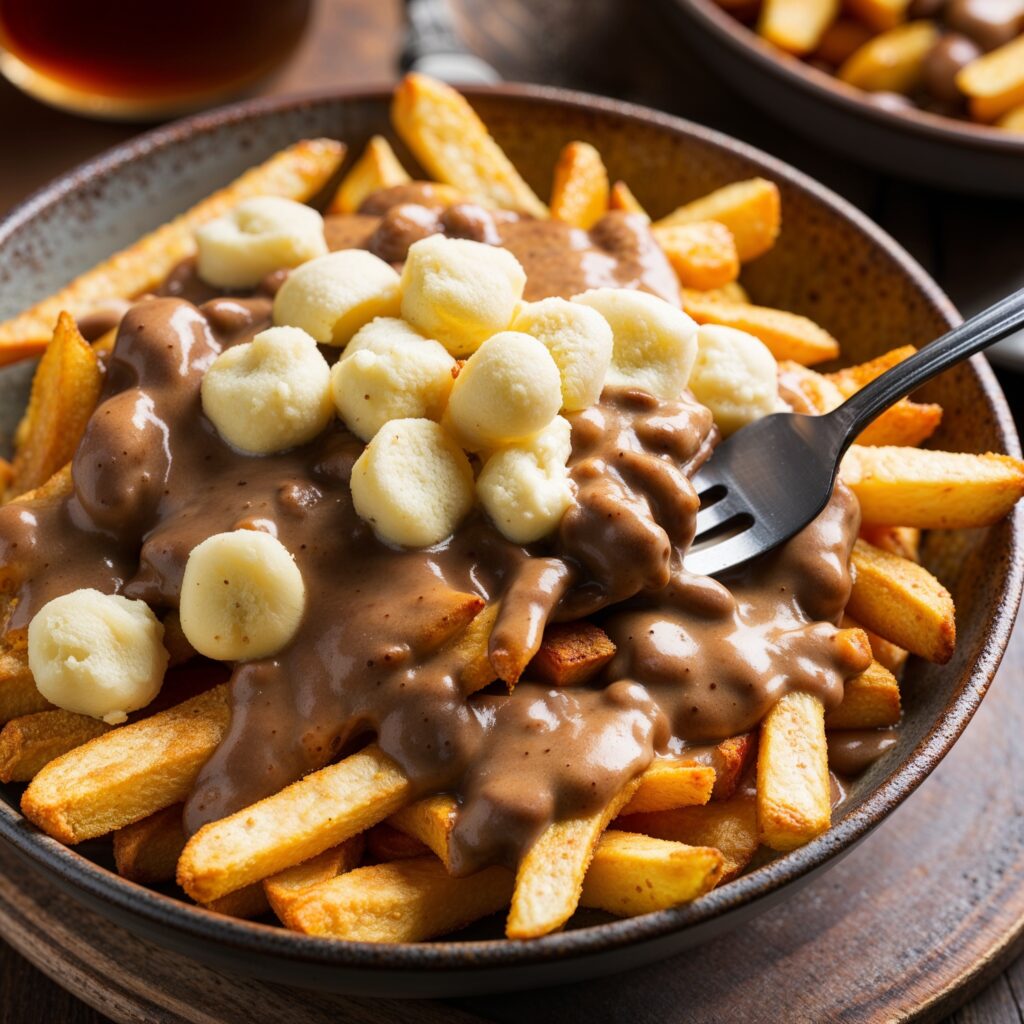 Exploring Global Cuisines: Dive into the deliciousness of Canadian Poutine, a comforting blend of fries, cheese, and gravy.
