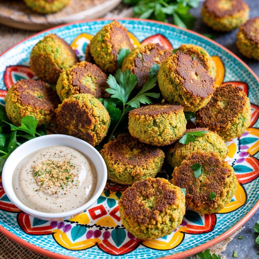 Enjoy the delightful crunch of Lebanese Falafel, a flavorful chickpea dish that's a must-try.
