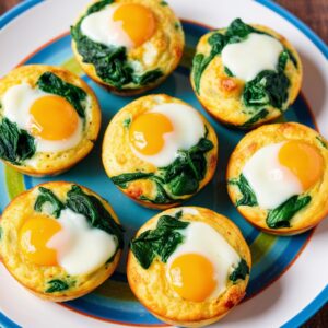 Eggs Muffins with Spinach an Cheese