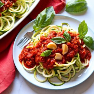Zucchini Noodles with Marinara Sauce