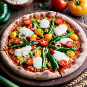 Veggie Pizza on Whole Wheat Crust
