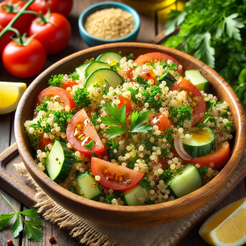 Image of the Quinoa Tabbouleh Salad. 