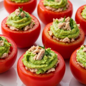 Avocado and Tuna-stuffed Tomatoes