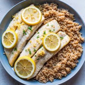 Baked Tilapia With Brown Rice