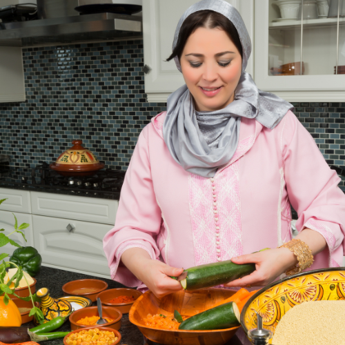 The image captures the growing global appreciation for food in Morocco, as many enthusiasts seek to recreate traditional Moroccan dishes in their own kitchens.